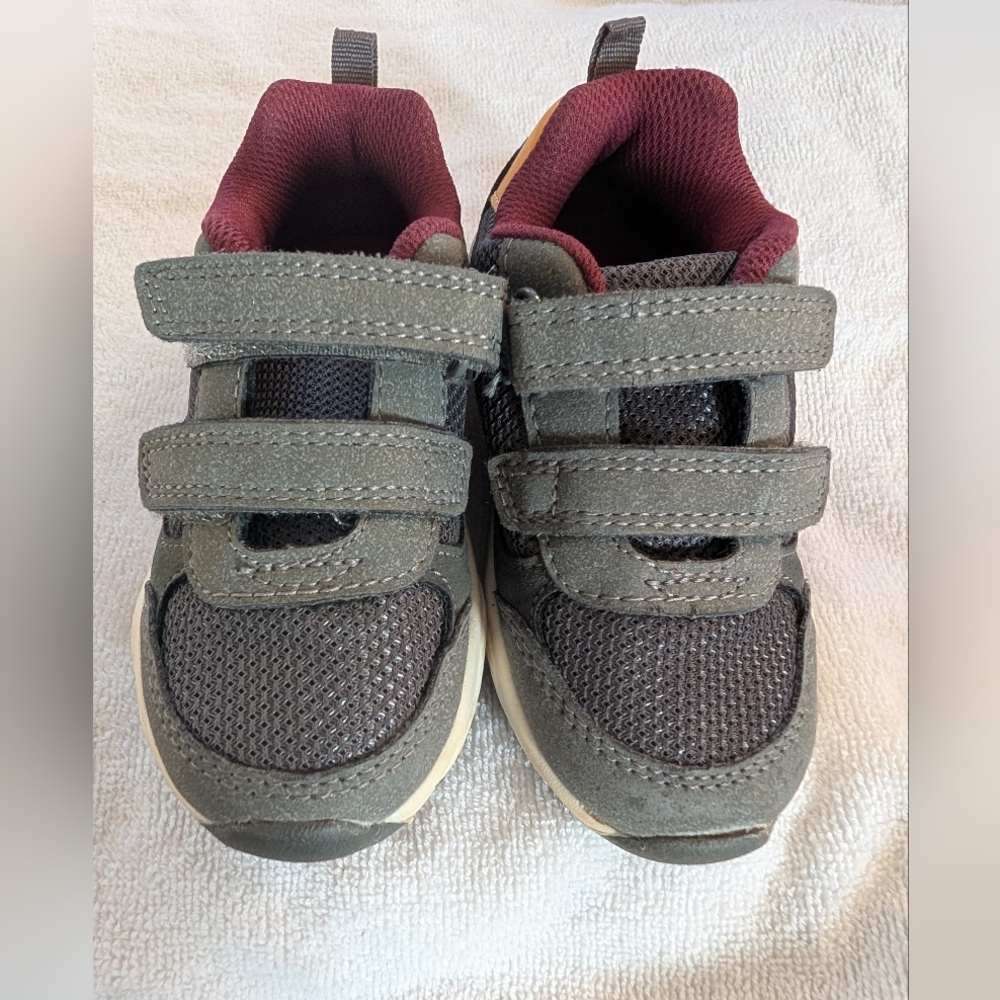 Carter's Gray and Burgundy Kids Sneakers